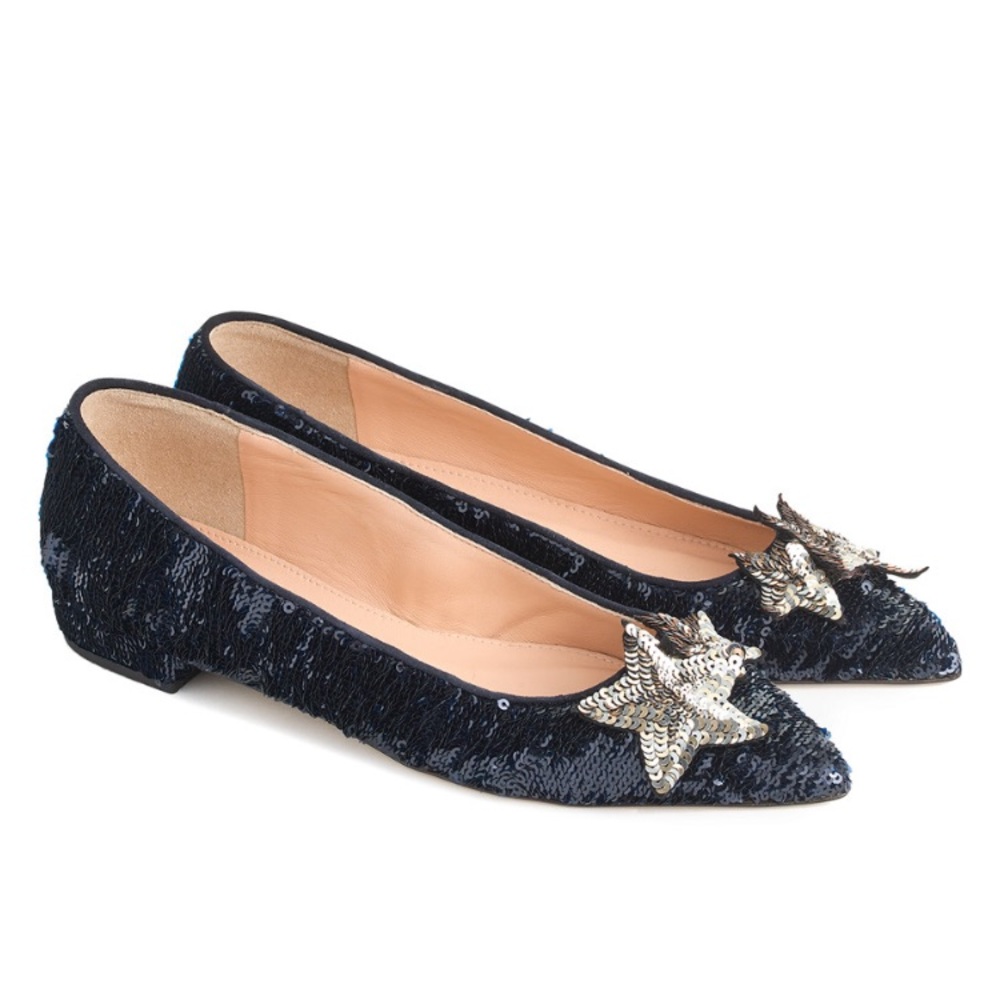 Star Sequin Flats